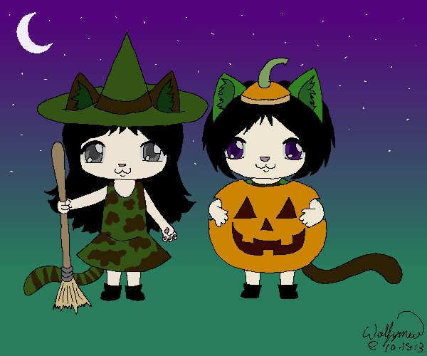 Halloween Chibis by wolfymewmew