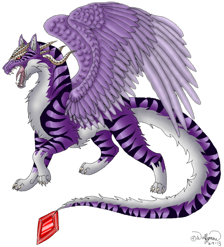 Dragon Wolf by wolfymewmew
