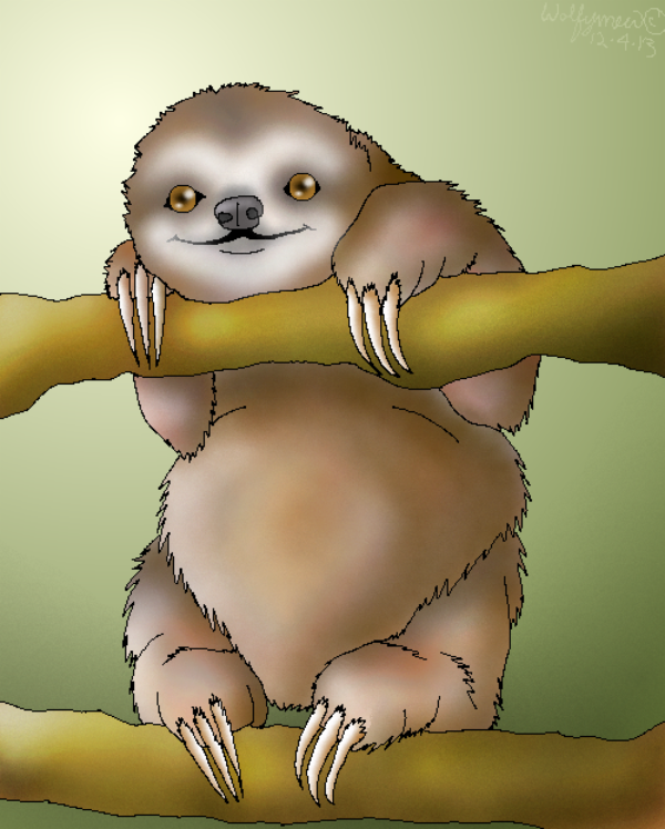 Sloth *Gift Art* by wolfymewmew
