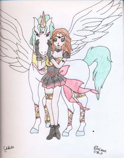 Guardian wendy 'n unicorn by wolves_daughter