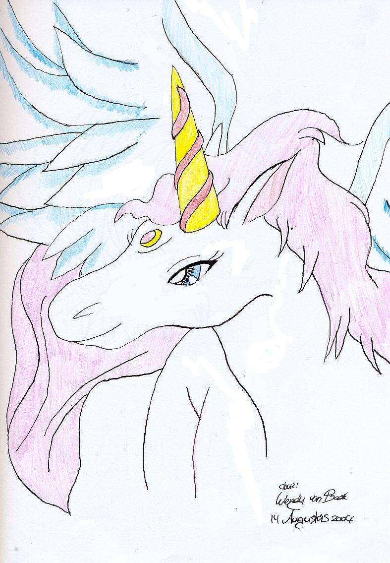 flying unicorn coloured by wolves_daughter