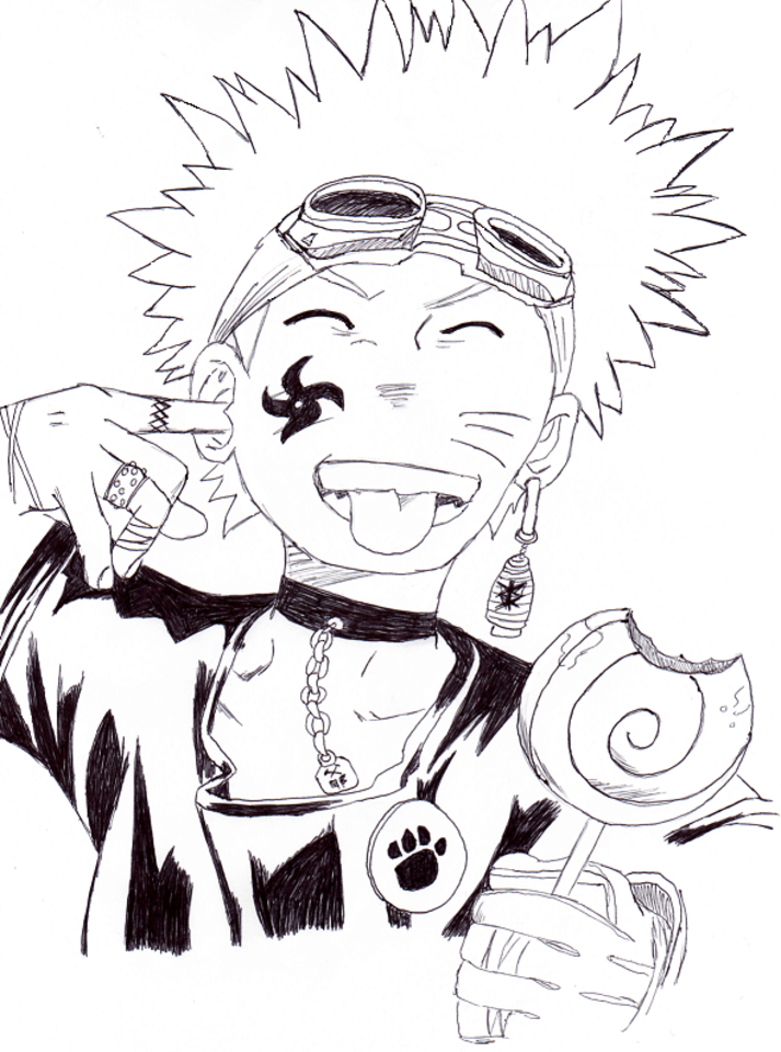 crazy naruto by woodelf