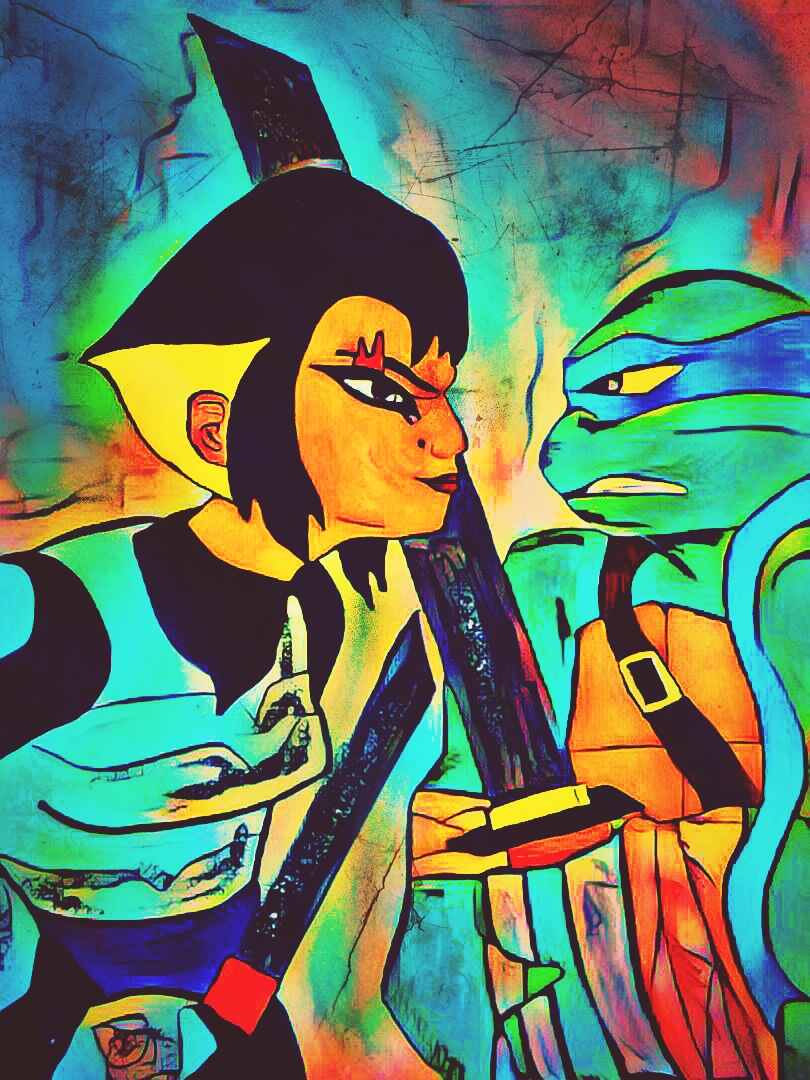 TMNT 2012 Leo and Karai by wrightmother