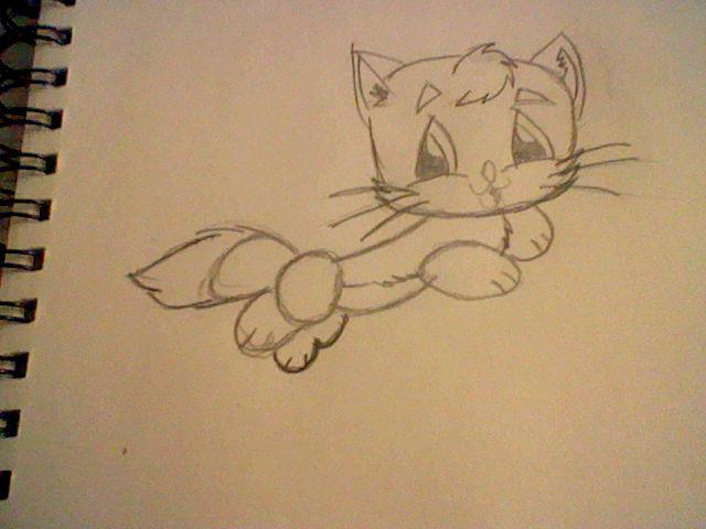 Kitten Drawing by X_Ramen_Freak_123_X