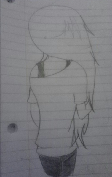 Long haired girl drawing by X_Ramen_Freak_123_X
