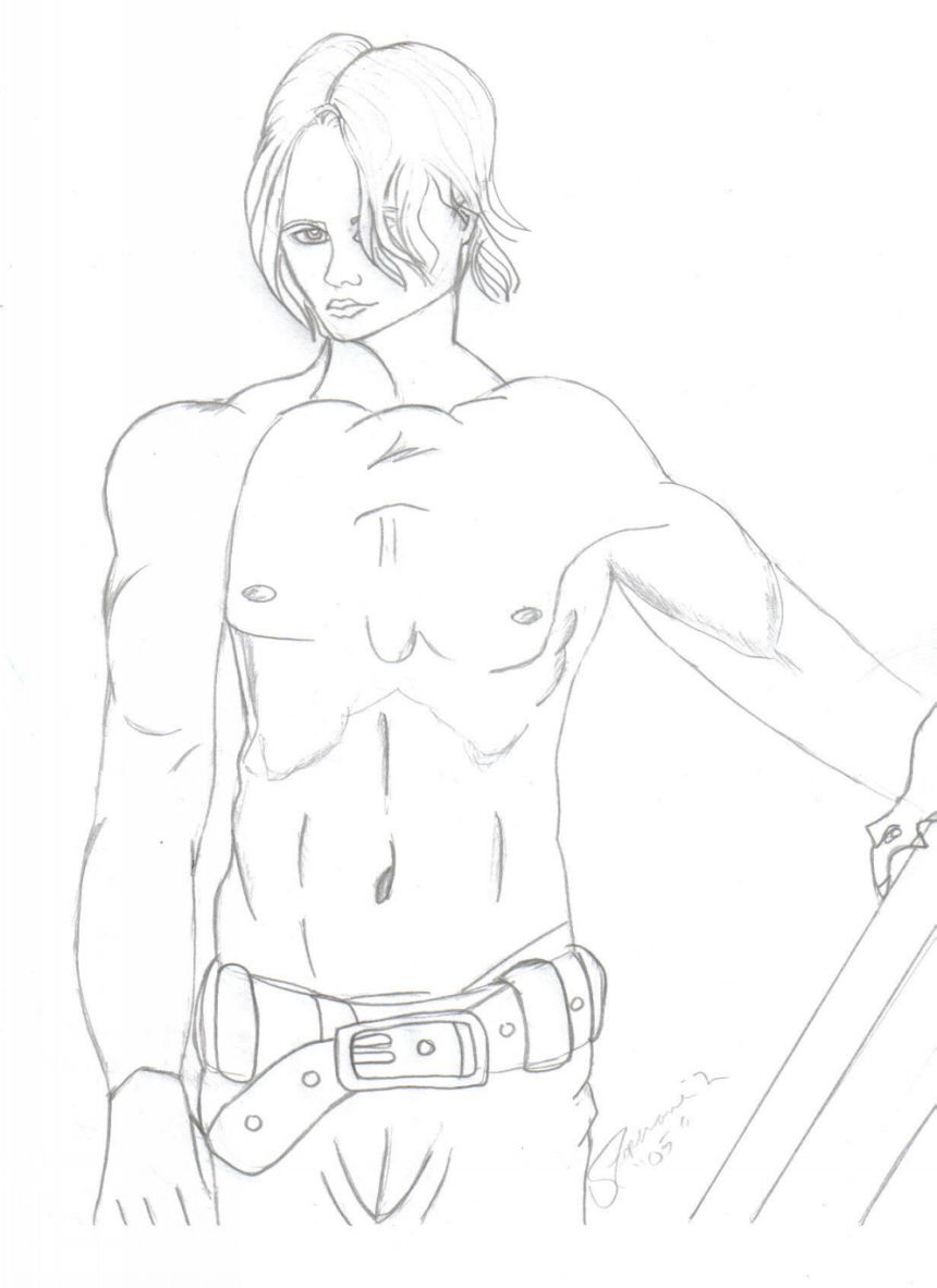 Shirtless Dante by X_Rei_Tetsuya_X