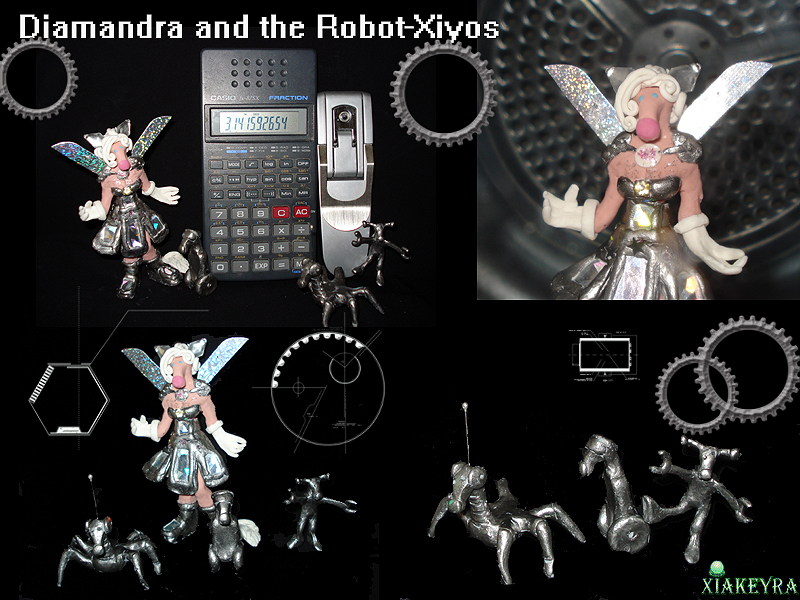 Diamandra and the robot-Xiyos by Xiakeyra