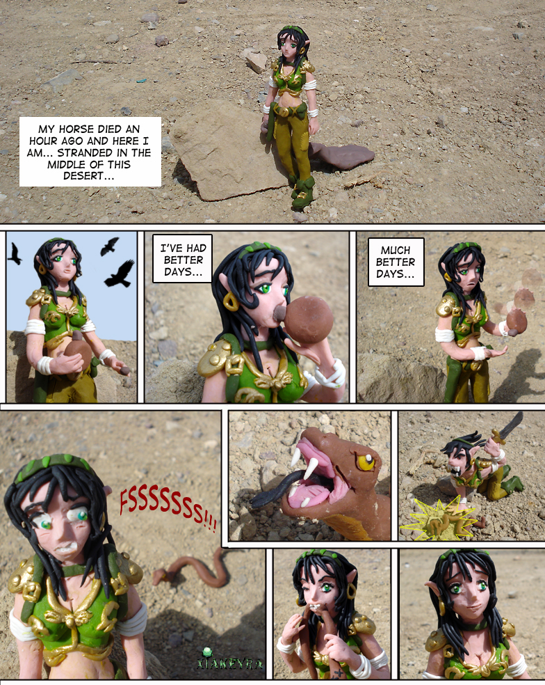Elf Aris, the clay comic by Xiakeyra