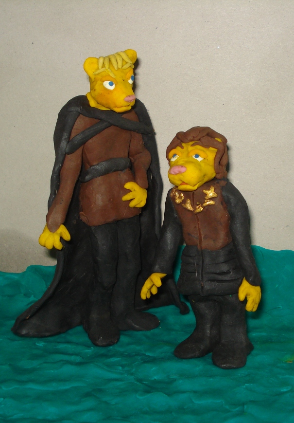 Tyrion and Joffrey, furry clay Games of Thrones by Xiakeyra