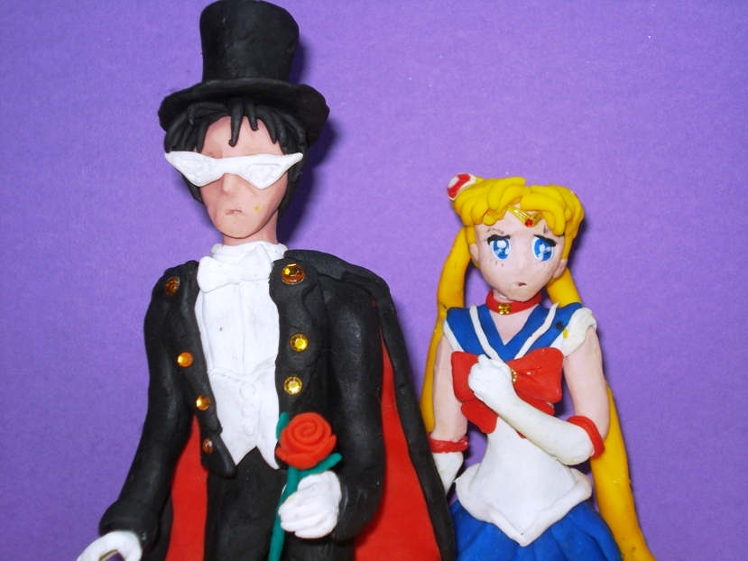 Sailor Moon and Tuxedo Mask by Xiakeyra