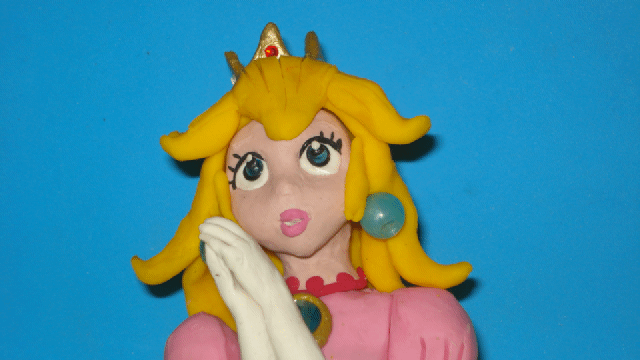 Princess Peach claymation by Xiakeyra