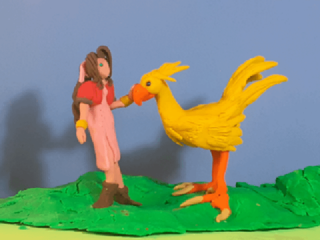 Aerith and the Chocobo by Xiakeyra