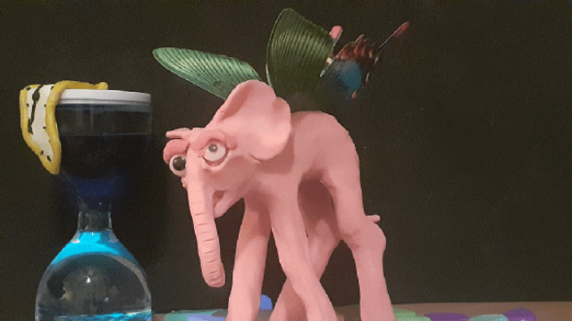 Surreal Pink Elephant by Xiakeyra
