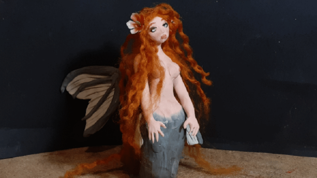 Mermaid clay animation by Xiakeyra