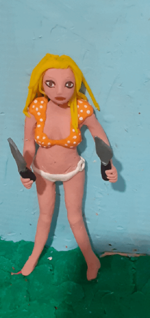 Britney Spears dancing with knives by Xiakeyra
