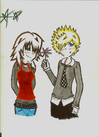 roxas and olette by Xo_fotographs_we_never_took_oX