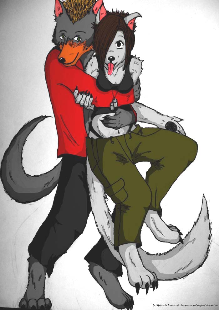 Mah Hubby and me Werewolfitized by XxChewiexX