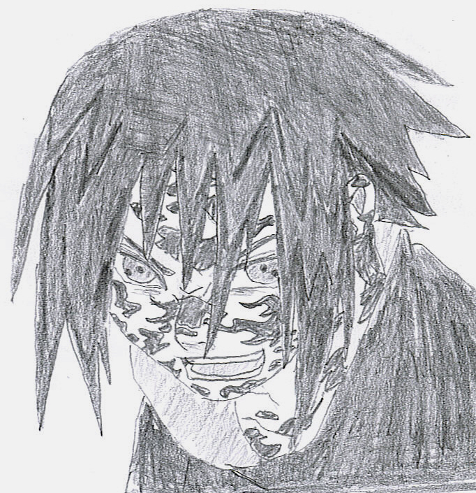 sasuke uchiha curse mark drawing