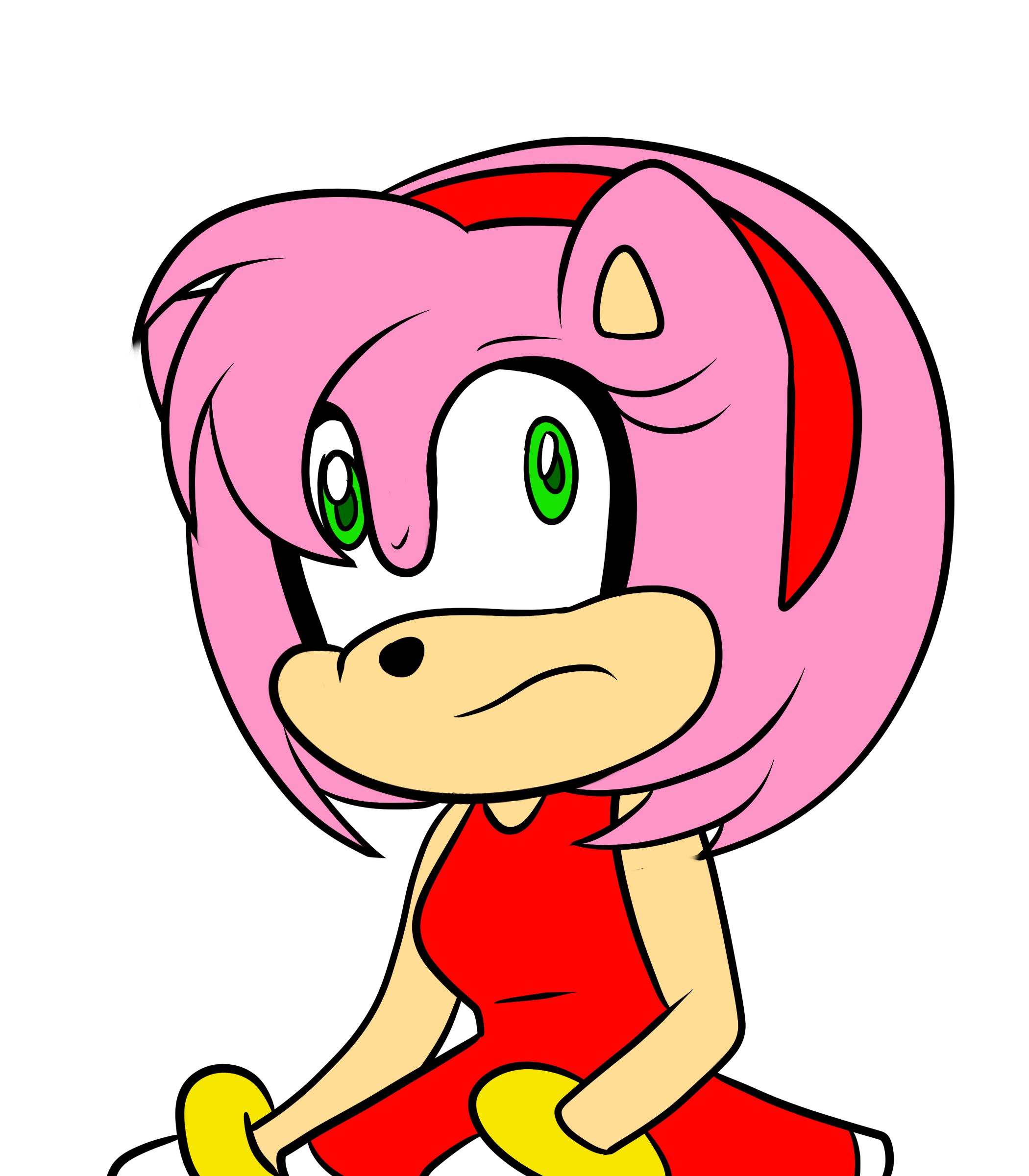 Amy Rose colored by XxMinecraftGirlxX