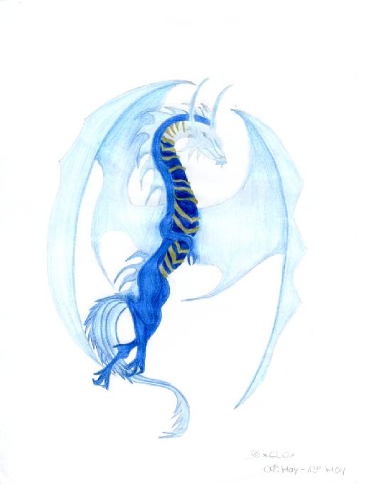 blue dragon by xCLOx