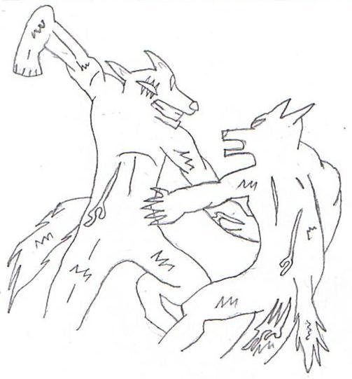 Fighting Werewolves by xDragonGirlx