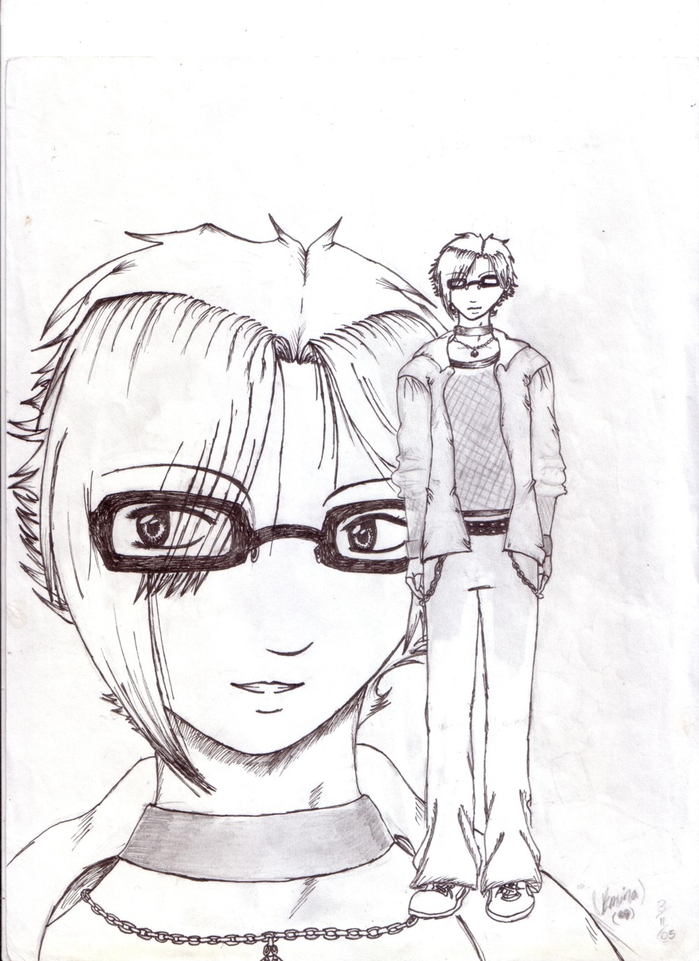 Mizu, Male Version of Mizaka(It's from a fanfic 'S by xEvil_Eminax