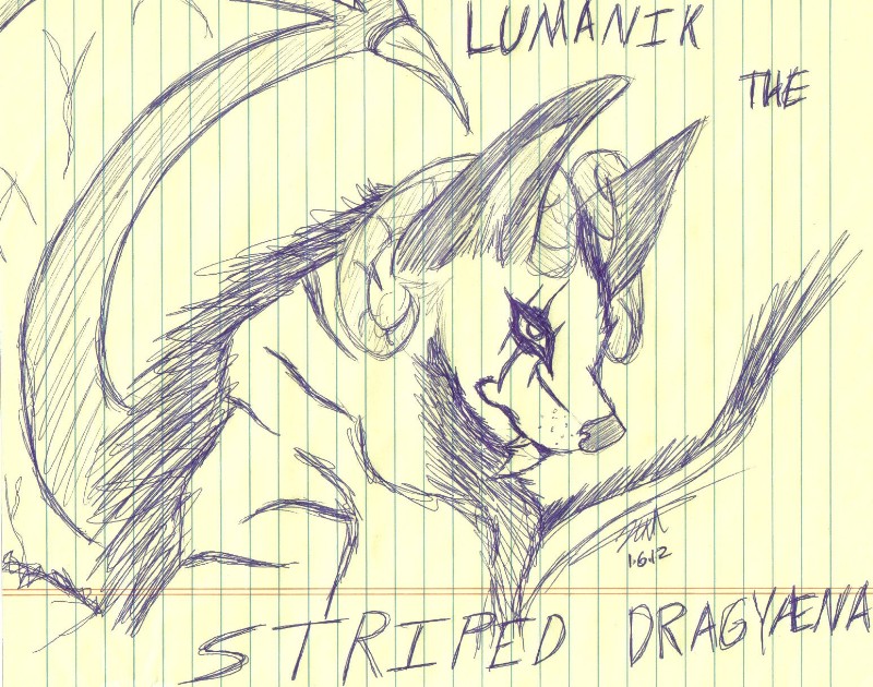 Lumanik The Striped Dragyaena by xNayamashiixDarklingx