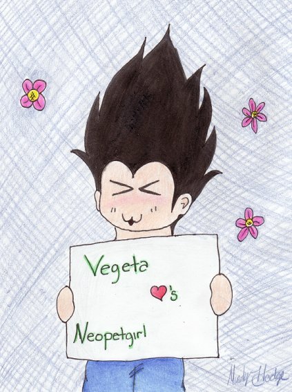 Gift for Neopetgirl -- Vegeta. by xScenex