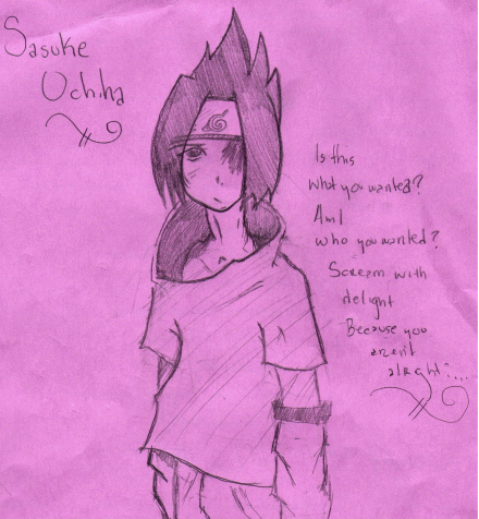 Sketch of Sasuke-kun by xSewmymouth_shut