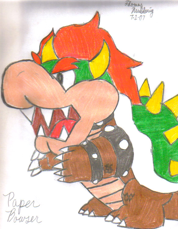 Paper Bowser by xShizunex