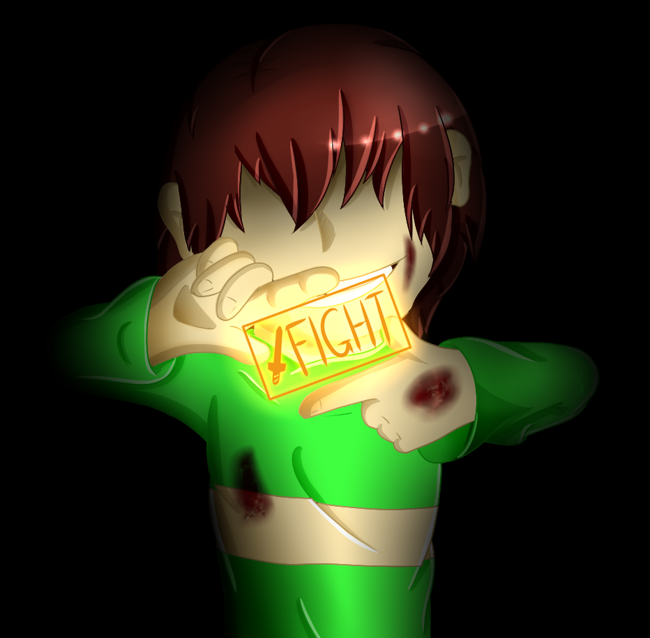 Chara .:Fight Me:. by xXElectric-HybridXx