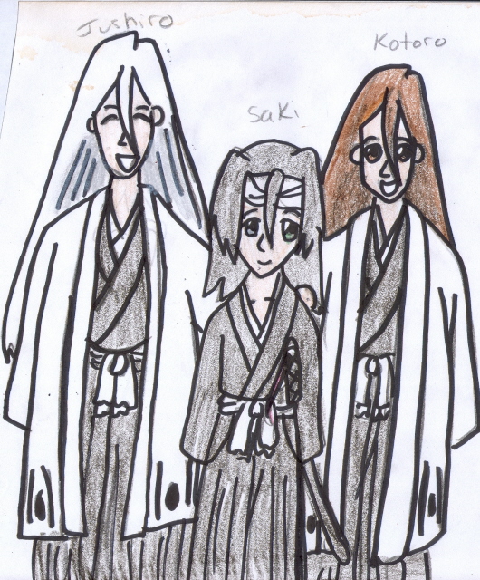 Jushiro, Kotoro, and Saki by xXukitakeXx