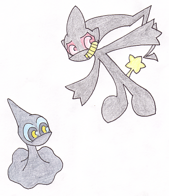 Chibi Shuppet and Banette by x_Tess_The_Slorg_x
