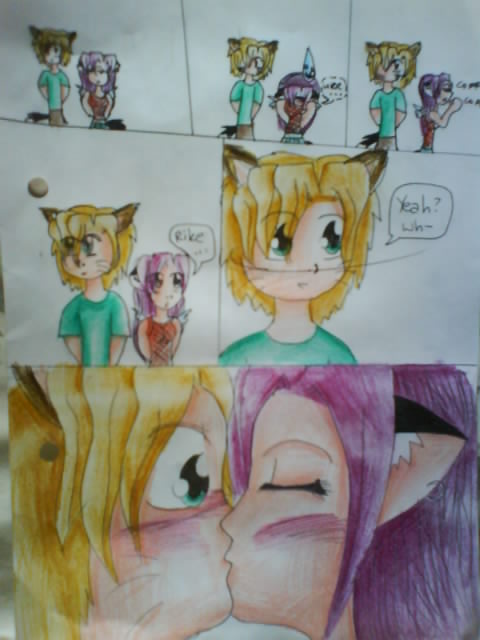 Tydo and Rike kiss comic by xaleMaiKomodo