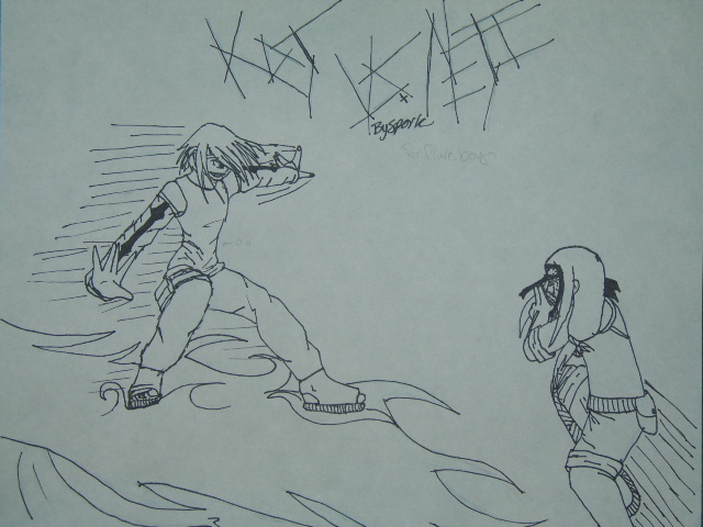 Kaj vs Neji- a request (the sketch) by xenosagasora
