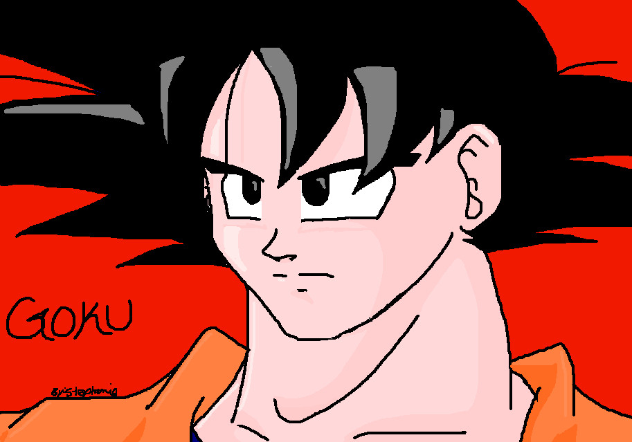 Goku (on the old paint T_T) by xoxTerrysWifeyxox