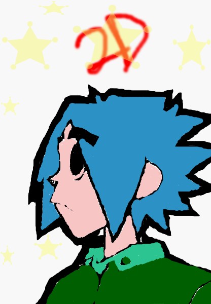 A Crappy Pic Of 2D by xshinyxblackxstarsx