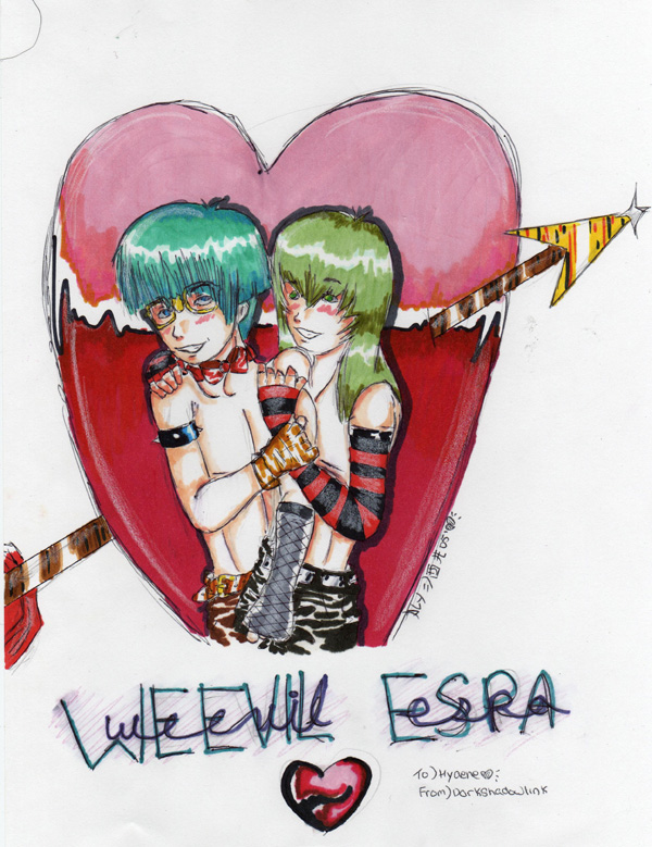 my first yaoi with weevil and espa by xxinsector_hagaxx