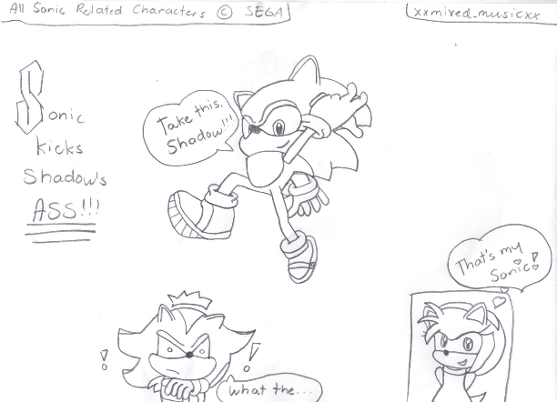 Sonic beats Shadows ass..WTF HELL NO!!! by xxmixed_musicxx
