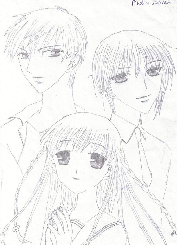 Kyo, Yuki and Tohru by YamamotoRyu