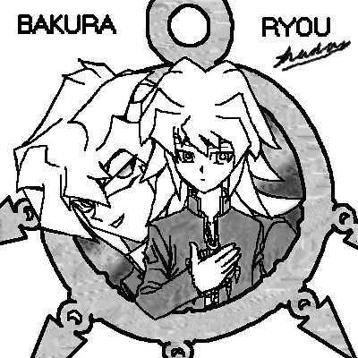 Ryou and Yami Bakura - Oekaki by YamiBakura