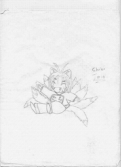 Chibi nine-tailed fox boy by Yamineko