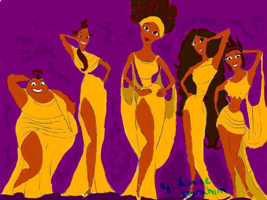Hercules background singers by YasmineAnimeArtist