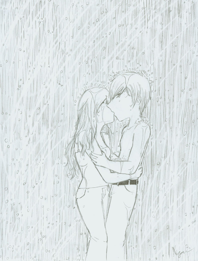 rainy kiss by Yin-Yang15
