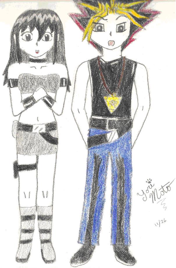 Zera and Yami! ~Art trade with Zera~ by YoriXYamiForever