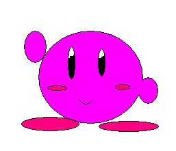 kirby on MS paint. by YoshiMaster
