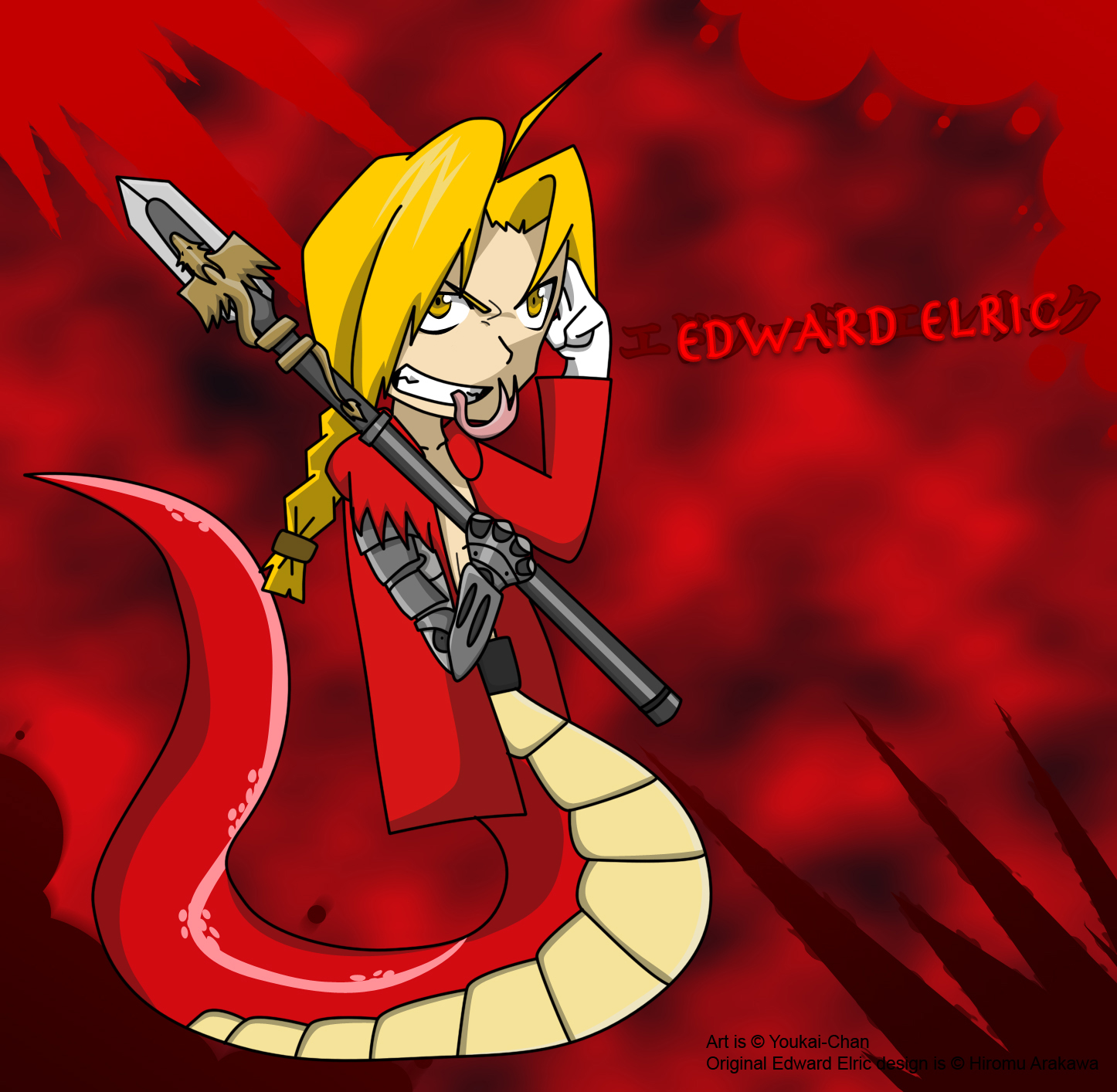 Edward Elric...As a naga? o_O by Youkai_exe807