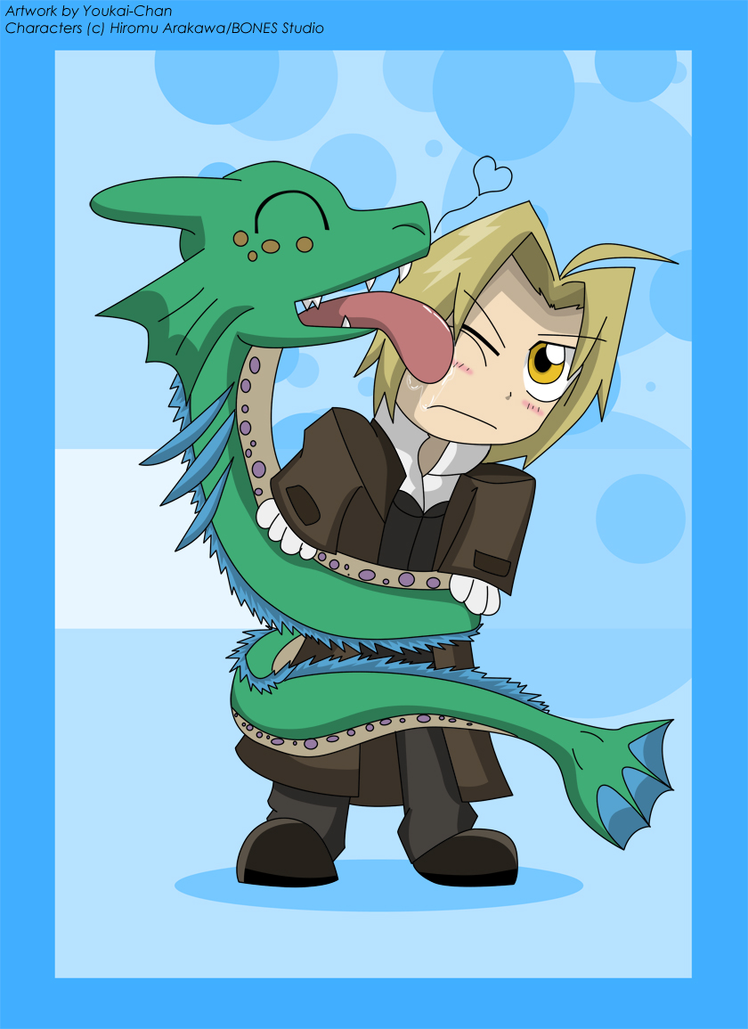 dragon!Envy Likes Ed, Aparently. by Youkai_exe807