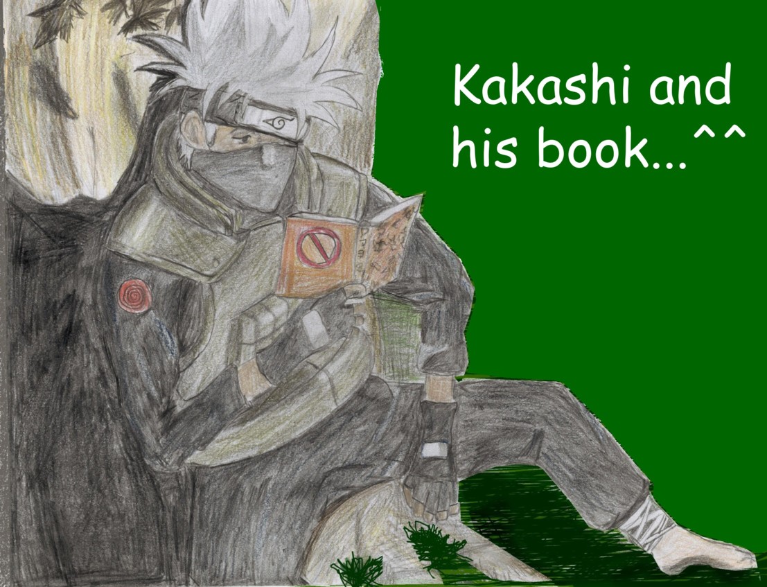 Kakashi and his book...^^ by Yuana