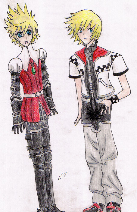Roxas and Ingus *Switch* by YuffieTheSwift